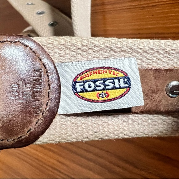 Fossil Men's Utility Gear Belt Brown/Tan Size 36 Good Condition - Picture 8 of 11